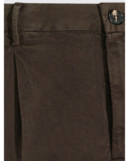 Incotex Brown Cotton Blend Chino Trousers for men