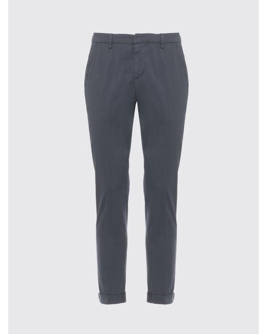 Dondup Blue Stretch Cotton Chino Pants for men