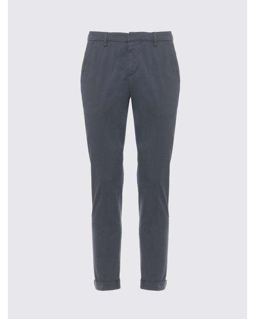 Dondup Blue Stretch Cotton Chino Pants for men