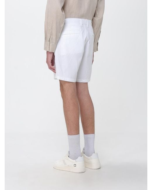 Michael Kors White Organic Cotton Blend Chino Shorts for men
