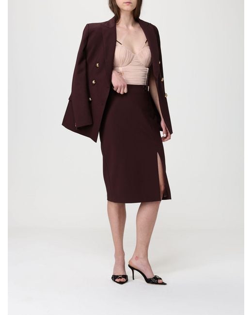Elisabetta Franchi Red Double-Breasted Blazer