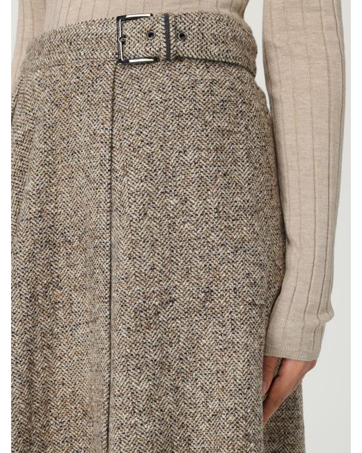 Falda Mujer Brunello Cucinelli de color Natural