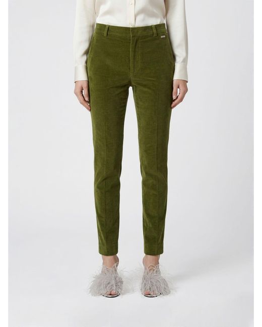 Gucci Green Velvet Skinny Trousers