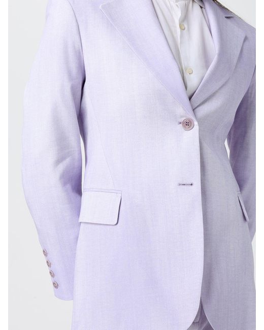 Ermanno Scervino Purple Single Breasted Viscose Blazer