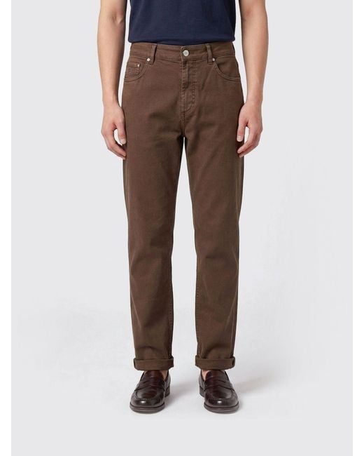 Brunello Cucinelli Brown Straight Stretch Denim Jeans for men