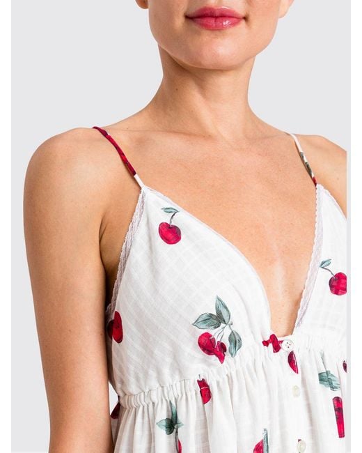 Twinset Red Printed Cotton Midi Dress