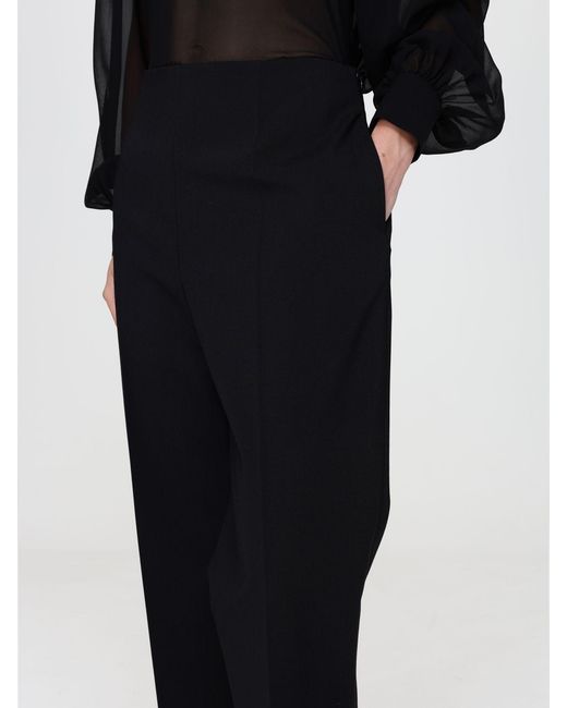 Alberta Ferretti Black High-Waisted Skinny Trousers