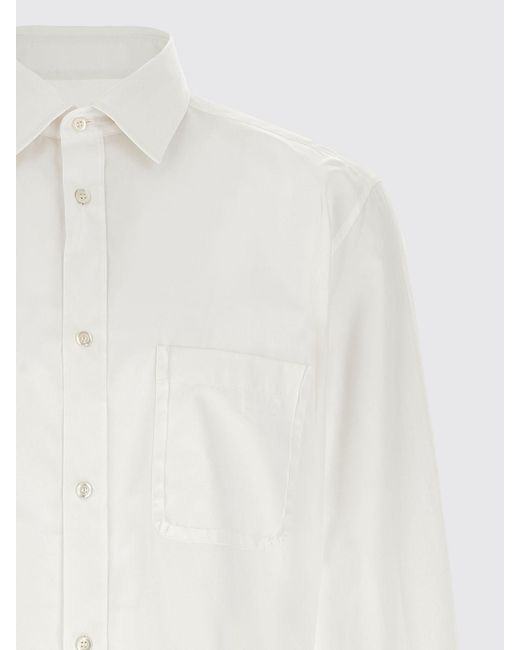 Maison Margiela White Classic Cotton Poplin Shirt for men
