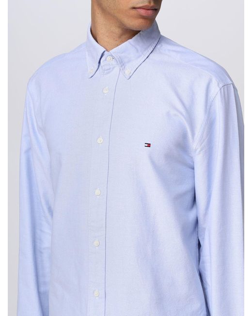 Camisa Tommy Hilfiger de hombre de color Azul Lyst