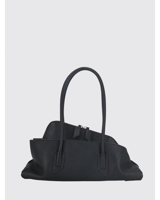 The Attico Black La Passeggiata Leather Bag