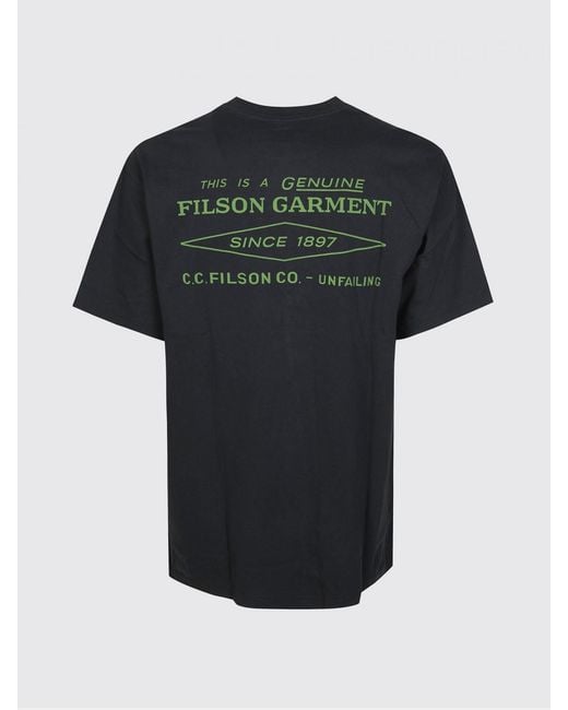 Filson Black Crewneck T-Shirt for men