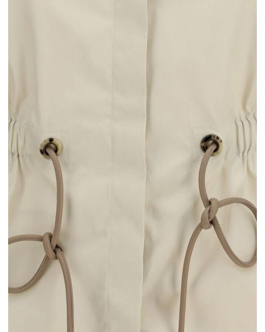 Max Mara Natural Cotton Shirt With Drawstring