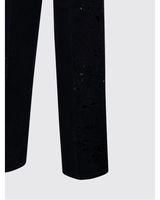 Farm Rio Blue Cotton Denim Jeans