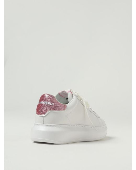 Karl Lagerfeld White Kapri Leather Sneakers
