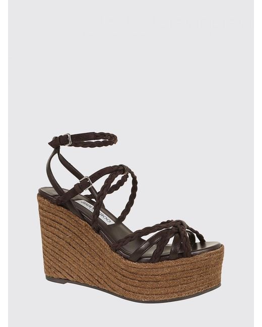 Jimmy Choo Brown Nyra Wedge Sandal