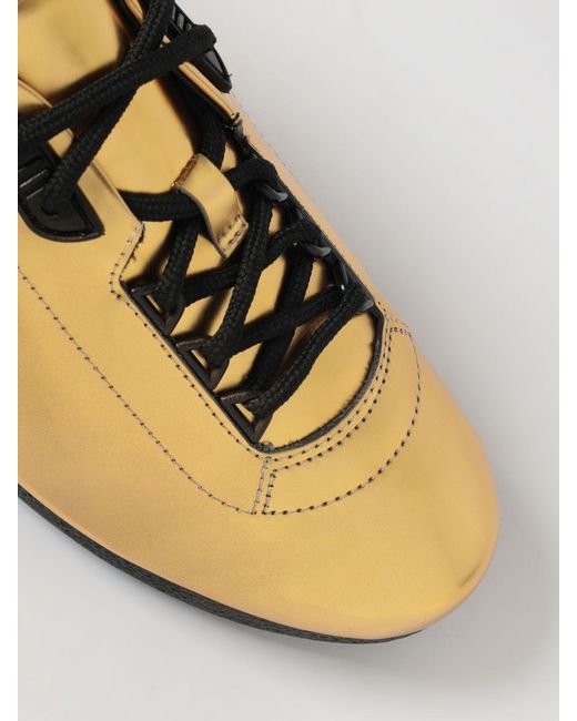 Moschino Couture Metallic Laminated Leather Sneakers for men
