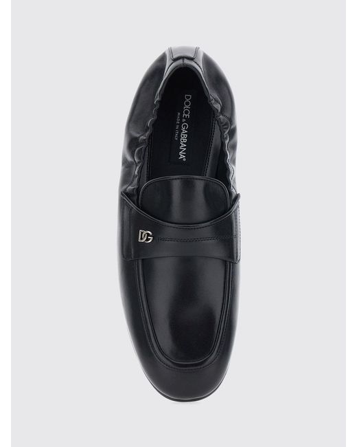 Dolce & Gabbana White Dolce &Amp Gabbana Tapered Toe Loafers for men