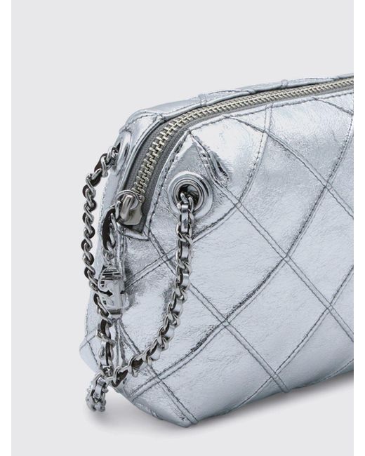 Tory Burch Gray Leather Shoulder Bag