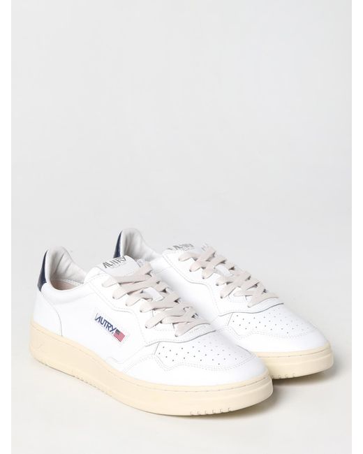 Autry Medalist Low Leder-Sneakers in White für Herren