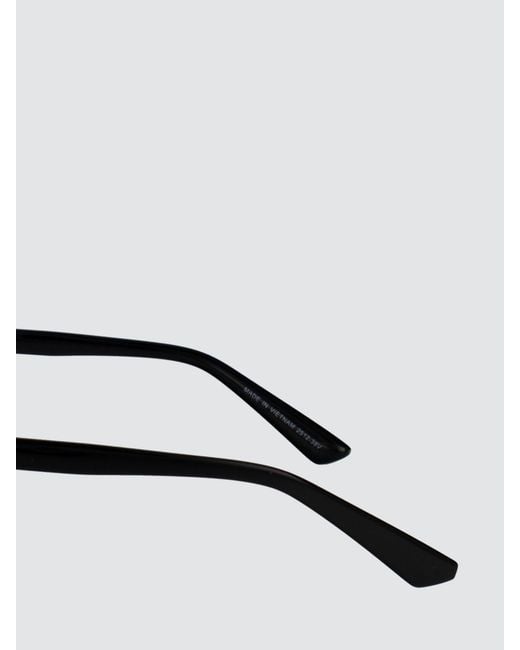 Calvin Klein White Rectangular Cat-Eye Sunglasses