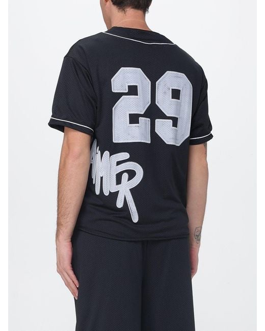 DISCLAIMER Black Mesh Shirt With Logo for men