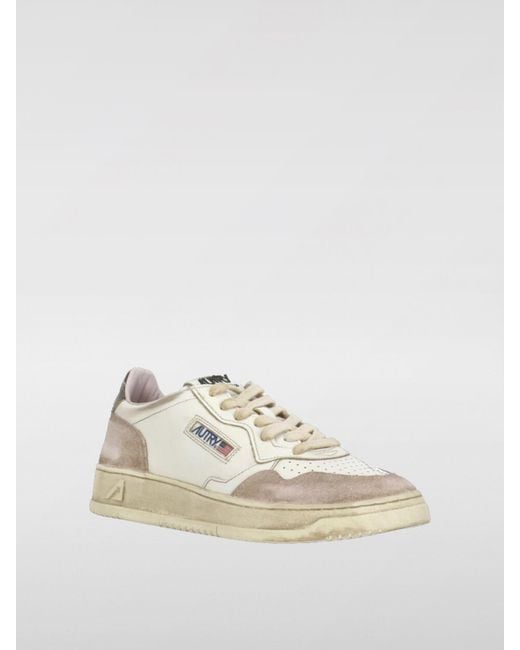 Autry Natural Super Vintage Used Leather Sneakers