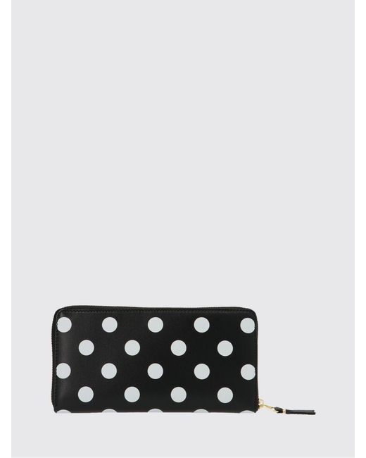 Comme des Garçons White Polka Dot Calf Leather Wallet for men