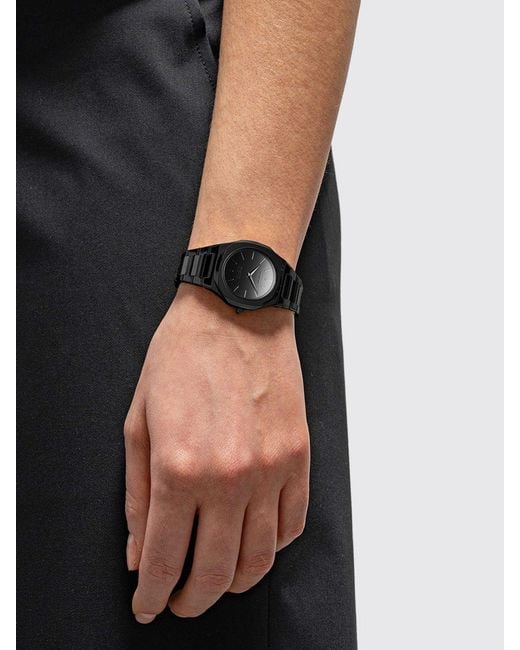 D1 Milano Black Mirror Stainless Steel Quartz Watch With Anti-Reflective Glass