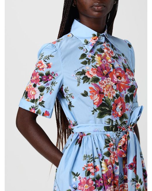 Dolce & Gabbana White Dolce &Amp Gabbana Floral Chemisier Dress