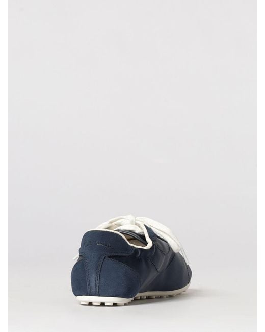 Paul Smith Blue Satin And Suede Sneakers