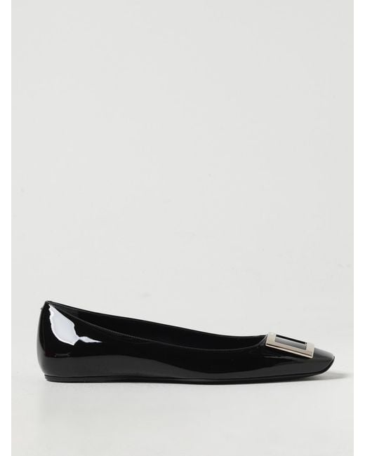 Roger Vivier Black Trompette Ballerinas By