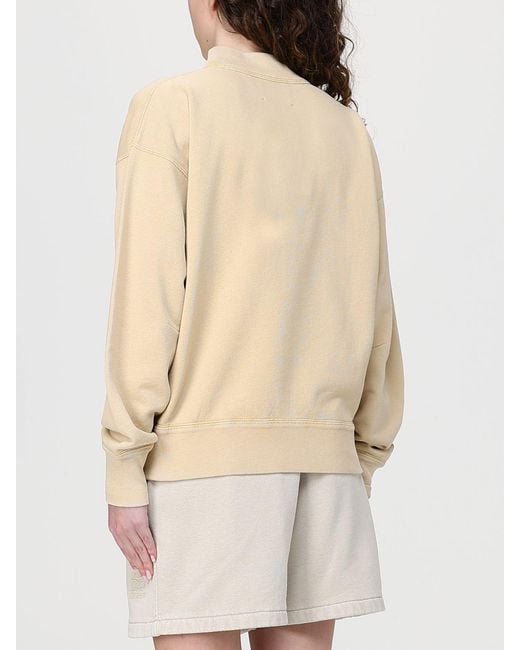 Isabel Marant Natural Moby Cotton Logo Sweatshirt