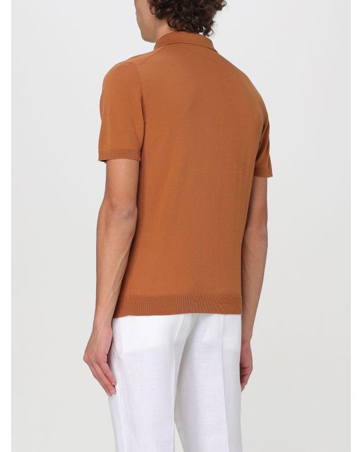 Roberto Collina Brown Polo Shirt for men