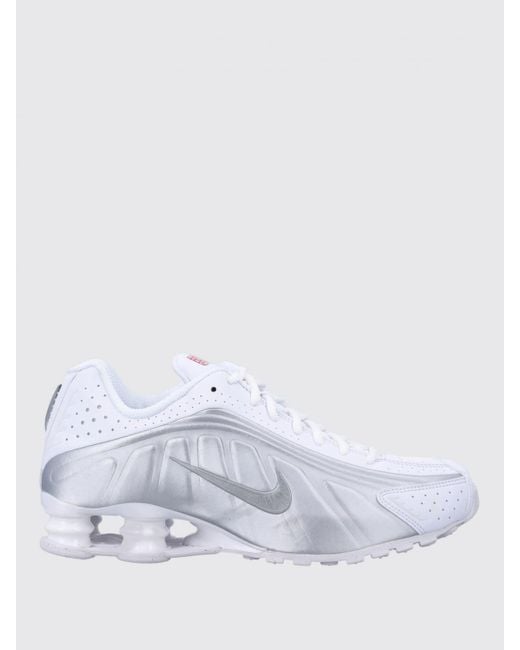 Nike White Shox R4 Mesh And Rubber Sneakers for men