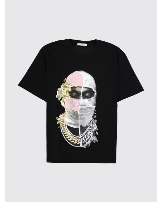 Ih Nom Uh Nit Black Printed Cotton T-Shirt for men