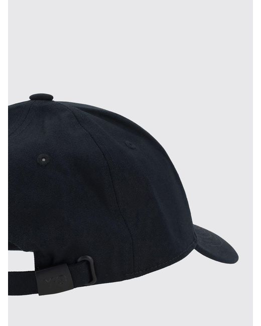 Y-3 Blue Cotton Baseball Cap With Logo for men