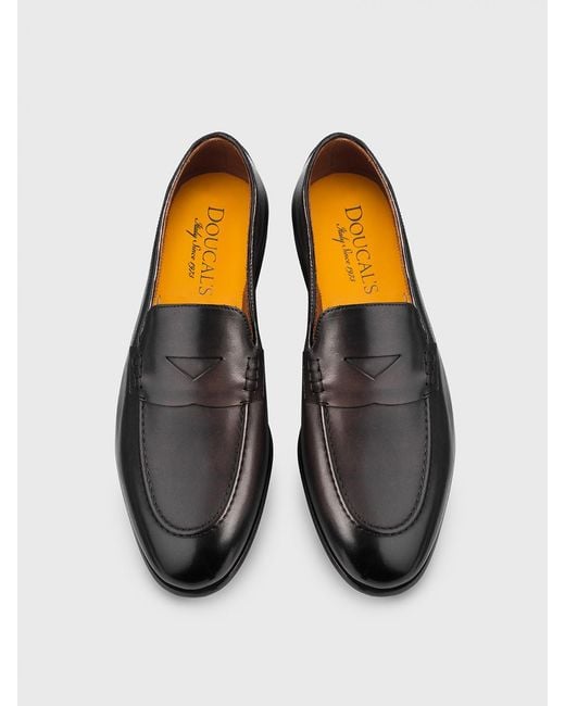 Doucal's Loafer Aus Leder in Black für Herren