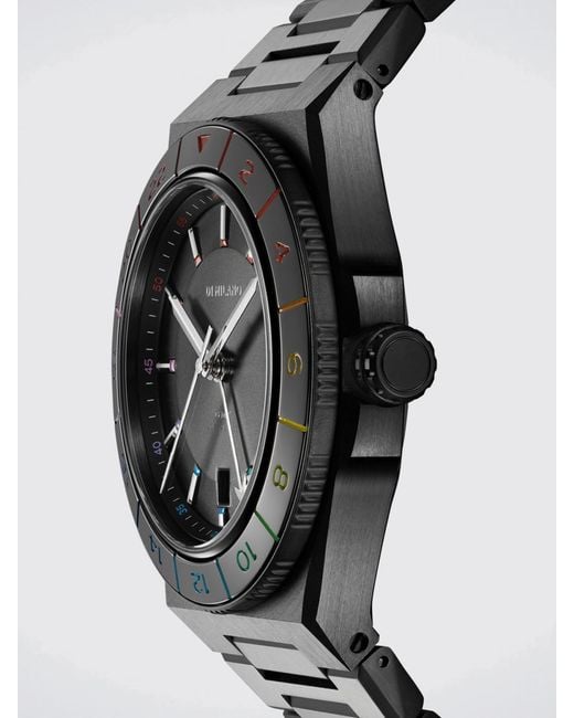 D1 Milano Black Gmt Limited Edition Stainless Steel Watch for men