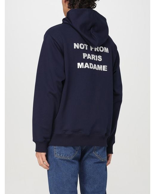 Drole de Monsieur Blue Drole De Monsieur Basic Cotton Sweatshirt for men