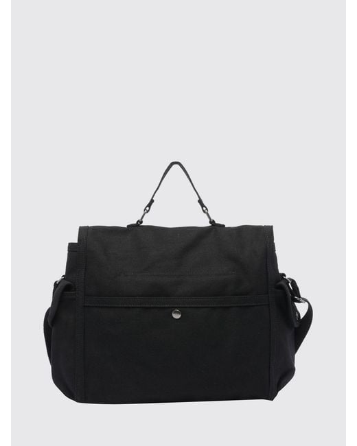 A.P.C. Black Récupération Cotton Travel Bag With Printed Logo And Removable Strap for men