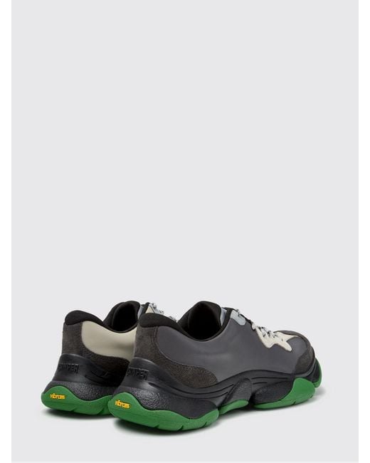 Camper Green Twins Bicolour Calfskin Leather Trainers With Vibram Sole for men