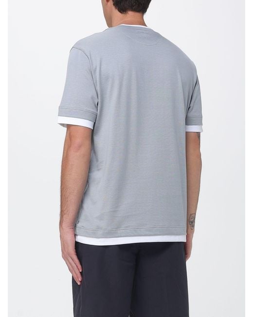 Eleventy Gray Cotton T-Shirt for men