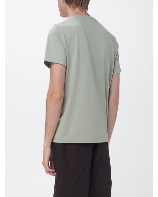Fred Perry Gray Cotton T-Shirt With Logo for men