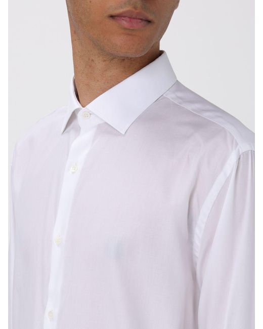 Camicia basic in misto cotone di Brooksfield in White da Uomo