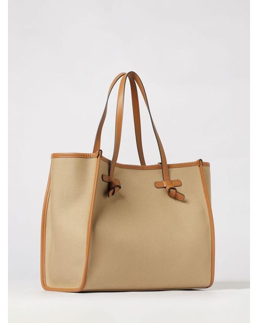 Gianni Chiarini Natural Marcella Cotton Canvas Bag