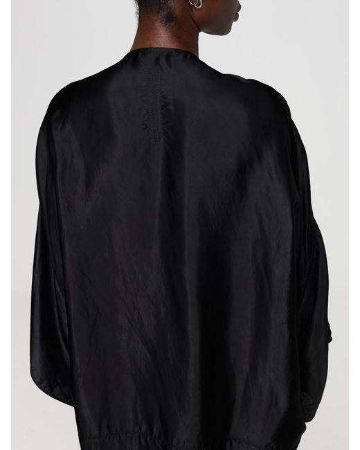Rick Owens Black Cupro Kaftan Dress