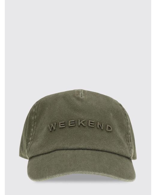 Weekend by Maxmara Green Cotton Baseball Cap With Logo