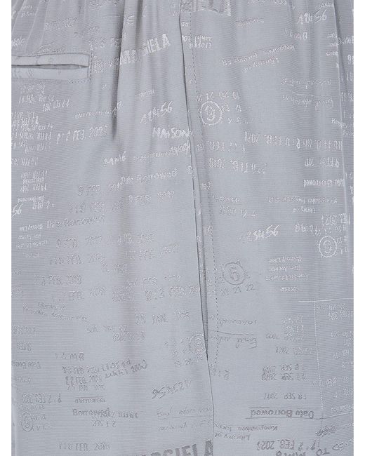 MM6 by Maison Margiela Gray Viscose Blend Wide-Leg Trousers