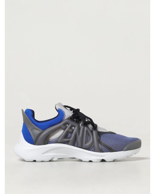 Sneakers Tag in neoprene e mesh di Fendi in Blue da Uomo