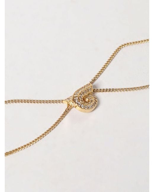 Ferragamo White Torchon Brass Necklace